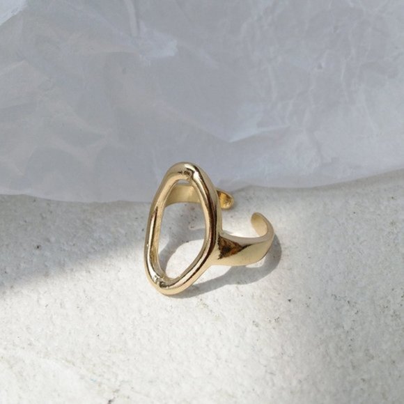 💕Last one Minimalist Oval Round Rings - Picture 2 of 7